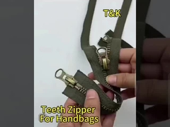 オープン エンド ブラス メタル 歯のジッパー 家庭用繊維用 輝く黄金色