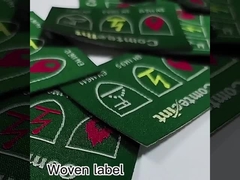 メタルヤーン ゴールド&シルバー ルレックス 織物 服 ブランド ラベル 中間折りたたみ