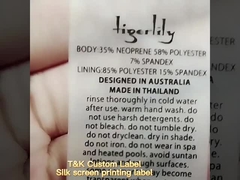 透明な柔らかいTPU 衣類ラベル CMYK 洗える色 浴衣用