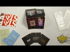 カスタム 独自のブランド ロゴ 紙のハンガータグ 服装