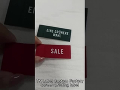 カスタマイズされたブランドロゴ衣類ラベルスクリーン印刷ロゴ衣類用織りラベル