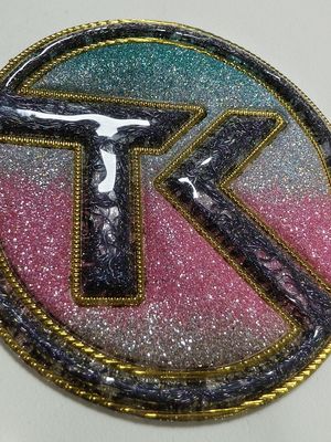 パープルデザイン 熱転写 カスタム レインボーカラー ホログラフィック効果 メタリック ソフト TPU パッチ (ジーンズ用)