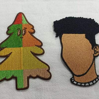 衣類刺繍バッジ ファッションデザイン 衣類 耐久性のあるカラー織布 衣類パッチ