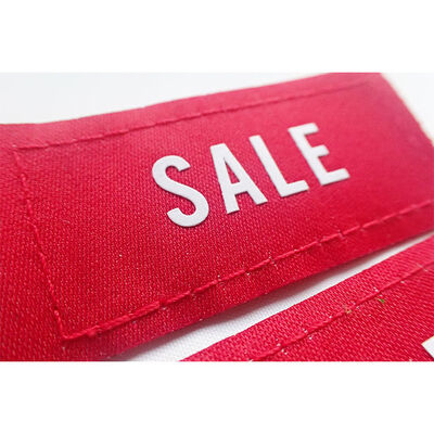 Customized Brand Logo Clothing SALE Label Screen Printing Logo Woven Label for Clothing