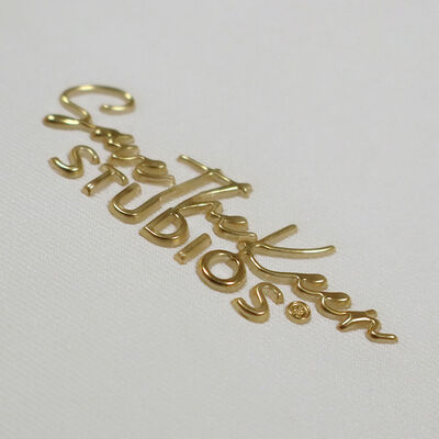 オーダーメイド ゴールド TPU 熱転送 ロゴ 3D 装着のためのエムボス 転送 ラベル