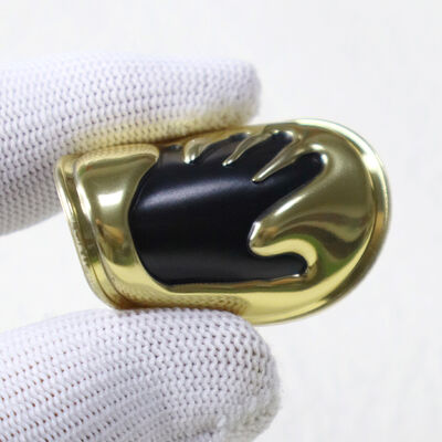 Wholesale Custom 3D Two-Tone TPU Voltage Emblem - Metallic Palm Logo Badge for Garment