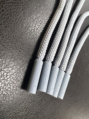 シリコン製ジッパープル - アパレル＆アクセサリー用ドローストリングチップ (グレー、5個入り)