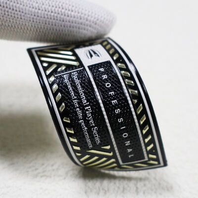 スポーツウェア用カスタムTPU高周波パッチ - メタリックゴールド＆ブラック プロプレイヤーシリーズバッジ