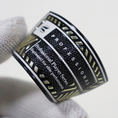 スポーツウェア用カスタムTPU高周波パッチ - メタリックゴールド＆ブラック プロプレイヤーシリーズバッジ