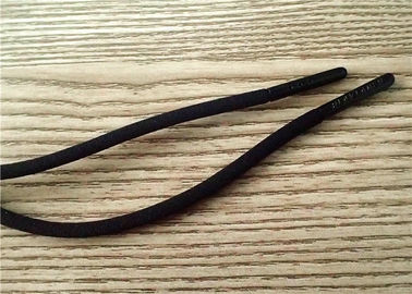 黒いペンキ ハードウェア頭部の両端に切り分けられたロゴの125cmの黒い非伸縮性があるコード