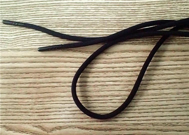 黒いペンキ ハードウェア頭部の両端に切り分けられたロゴの125cmの黒い非伸縮性があるコード