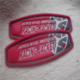 明るいサイズ77*27mm -荷物またはジャケットのための着色されたピンク ポリ塩化ビニール パッチ