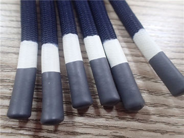 衣服のための円形の非伸縮性があるポリエステル ロープの灰色および白いコーティング