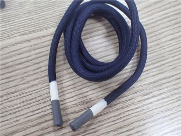 衣服のための円形の非伸縮性があるポリエステル ロープの灰色および白いコーティング