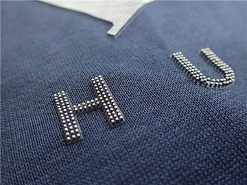 耐久の熱伝達の衣服のラベルは点3Dの多彩なロゴにブラシをかけます