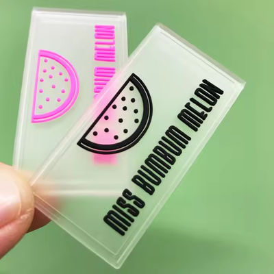パーソナル 透明なPVCゴムパッチ 衣類 PVCラベル 透明なシリコンパッチ