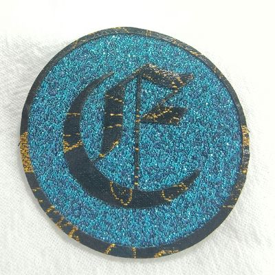 OEM 銀糸刺身 織物パッチ 服装用