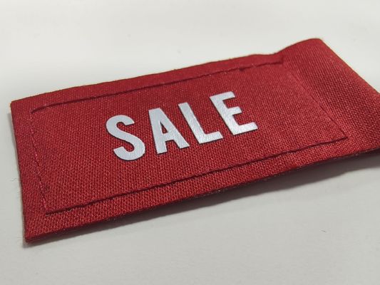 カスタマイズされたインク販売 タグ 服装パッチ スクリーン印刷 ロゴ 織りラベル