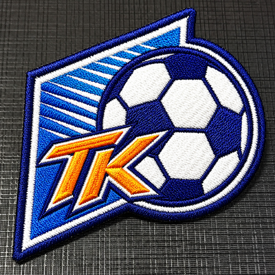 チームロゴ入りカスタム刺繍フットボールパッチ（ジャージ・スポーツウェア用）